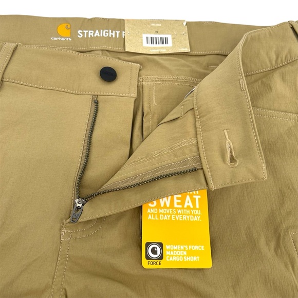 Carhartt 103606 - Women's Straight-Fit Force Madden Cargo Short Size 16 - Picture 3 of 10